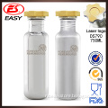 DS790 New custom bamboo lid 750ML single wall stainless steel sport bottle with logo